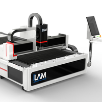 Machine de découpe laser fibre CNC 1500W à prix de gros pour tôles et tubes métalliques, haute vitesse, chargement automatique, nouvelle