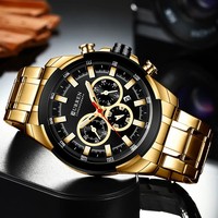 Jam Tangan Kasual CURREN 8361 Pria Mewah Original Quartz untuk Pria dengan Tali Stainless Steel, Jam Kronograf, Jam Tangan Pria
