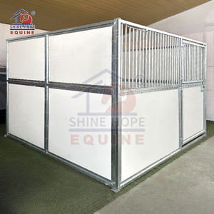 Boîte à <span class=keywords><strong>chevaux</strong></span> portable d'extérieur, abri de toit de grange avec panneaux HDPE - Product Image 1
