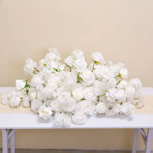 Chemin <span class=keywords><strong>de</strong></span> fleurs blanches artificielles WG240037-1 personnalisé <span class=keywords><strong>de</strong></span> haute qualité fleurs d'allée <span class=keywords><strong>de</strong></span> mariage chemin <span class=keywords><strong>de</strong></span> fleurs blanches artificielles - Product Image 4