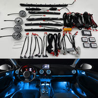 Kit d'éclairage d'ambiance Audi S3 2019-2020, ensemble complet, garniture en fibre de carbone effet écailles de dragon, aérateur turbo, 25 lumières, application symphonie/MMI/
