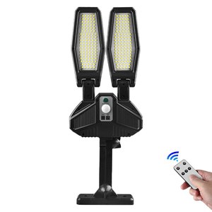 Lampe solaire IP65 à double LED, détecteur de mouvement extérieur, étanche, pour jardin, résidentielle, avec télécommande, pour éclairage de rue - Product Image 2