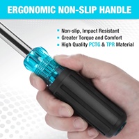 Jeu de 11 tournevis et embouts à douilles en acier au carbone de qualité supérieure, outil manuel portable, embouts Phillips, plats, Torx, carrés, OEM, bricolage