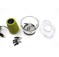 Mini hachoir multifonctionnel 200/400W, mini hachoir à légumes avec bol en verre, hachoir à viande électrique