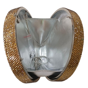 Women Rhinestone Clock <b>Clutch</b> Round Crystal Evening Bag Sparkling Beaded Handbag For <b>Wedding</b> Gala Celebration - Product Image 6