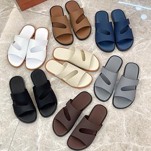 Sandalias Romanas Europeas para Hombre, de Cuero Genuino, Transpirables, con Diseño Sólido, Estilo Slip-On, Talla Grande, Novedad Verano 2025 - Product Image 4