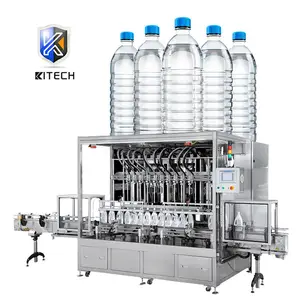 Fournisseur chinois automatique eau potable remplissage liquide bouteille machine 4 buse piston