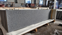 Pierre de pavage en granit gris foncé flammé 244x60x5cm, pierre de pavage extérieure épaisse, finition de surface antidérapante, livraison à domicile