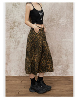 Culottes cargo imprimées léopard tendance pour femmes, style streetwear Y2K, taille mi-haute, jambes larges, décontractées, en jean, pour l'été