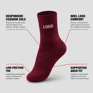 Custom Basketball Sport <b>Socks</b> High Quality Athletic Crew Breathable Men Women Cycling <b>Running</b> Grip Wholesale Youth - Product Image 3
