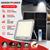 Projecteurs solaires LED rechargeables pour extérieur, télécommandés, de 60W à 300W, avec garantie de 2 ans, pour stades de baseball et sports