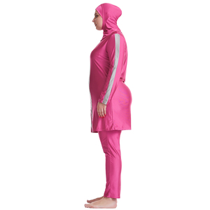 Nuovo Costume da Bagno Islamico per Donne Musulmane Taglie Forti, Traspirante e ad Asciugatura Rapida, Maniche Tre Quarti, Stampa Mediorientale, Abbigliamento da Spiaggia - Product Image 4