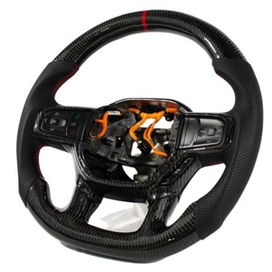 Restauration du volant en fibre de carbone pour RAM Pickup <span class=keywords><strong>2023</strong></span> pour RAM 1500 et véhicules tout-terrain, accessoire de pièce automobile - Product Image 5