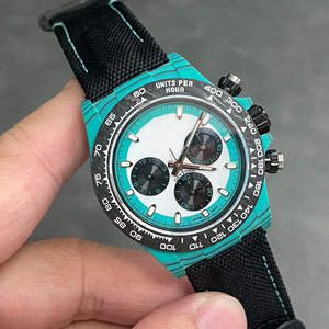 Montre mécanique pour homme haut de gamme avec bracelet en nylon et chronographe à visage de panda. - Product Image 2