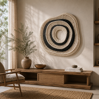 Décoration murale texturée en corde 3D faite à la main, style minimaliste de luxe, murale moderne pour salon, entrée, maison modèle, fond de mur
