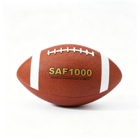 SUCTA Hochwertiger Naturkautschuk Brauner American Football in Offizieller Größe 3/6/7/9 für Schul- und Vereinstraining Großbestellung