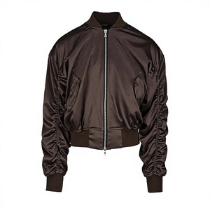Chaqueta Bomber Personalizada Unisex de Satén con Cierre de Cremallera, Manga Larga, Secado Rápido, Transpirable y Reversible, para Uso Casual de Invierno, Venta al Por Mayor - Product Image 1