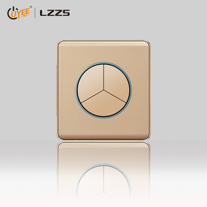 Vàng sang trọng Dot chuyển đổi anh tiêu chuẩn 220V Max Điện áp 13A Max hiện tại Electroplated Vòng thiết lập lại chuyển đổi <span class=keywords><strong>push</strong></span> <span class=keywords><strong>button</strong></span> tường chuyển đổi - Product Image 3