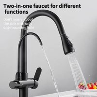Heiß kaltwasser mischer 360 Rotation Kupfer Messing Pull Spring Küchen armatur Moderne Trinkwasser filter reiniger Filtration