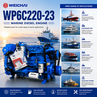 Moteur diesel SCDC Weichai WP6C Série WP6C220-23 à haute performance turbocompressée et refroidie par air pour systèmes de bateaux de travail offshore