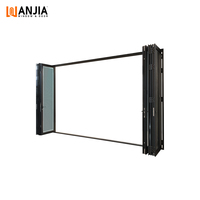 Double vitrage Hôtels Villas Patio Stores panoramiques Plastique Acier Bifold Portes pliantes Portes coulissantes pliables Portes accordéon en PVC