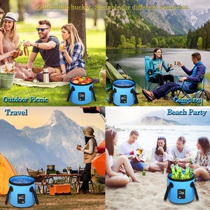 Multifunctional <strong>Collapsible</strong> Wash Basin Folding Bucket <strong>Water</strong> <strong>Container</strong> Fishing Bucket for Travelling Camping Hiking Fishing - Product Image 6