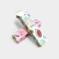 Boîte d'emballage en carton personnalisée de haute qualité pour faux ongles cosmétiques avec logo estampé or UV