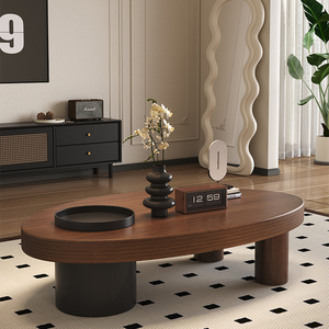 Solid Wood Irregular <b>Coffee</b> <b>Table</b> Modern Minimalist Living Room Furniture Storage Efficient Design <b>Small</b> Apartment Use - Product Image 1