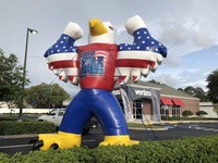 Aigle gonflable géant personnalisé de 10 pieds pour l'extérieur, modèle de faucon, mascotte gonflable de faucon, Daytona State College