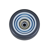 Roue pivotante en polypropylène TPR pour chariot de service, 75x25mm, silencieuse, à roulement à billes, capacité de charge 80kg, directement de l'usine