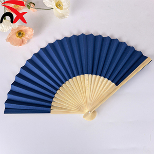 <span class=keywords><strong>Vente</strong></span> directe usine – Éventail en papier coloré vierge, éventail pliant DIY, matériel fait main, éventail pliant en bambou de couleur unie pour cadeau - Product Image 3