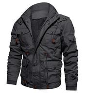 Veste Bomber Homme Grande Taille Hiver Automne Chaude et Épaisse Effet Délavé – Nouvelle Collection