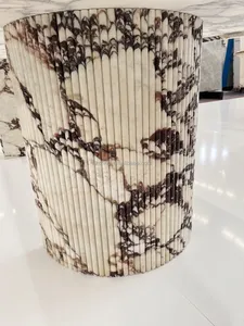 แผ่นหินอ่อนลาย Calacatta สีขาวม่วงแบบใหม่ แผ่นหินอ่อนตกแต่งพื้นและผนังสวยงาม ราคาขายส่ง - Product Image 3