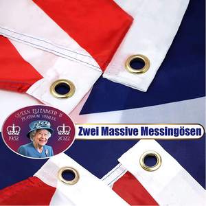 Rugod — drapeau de la <span class=keywords><strong>reine</strong></span> ustensile de combat UV, 3x5 pieds, drapeau résistant à la décoloration, couleur vif, plee argentée, Union Jack pour le Festival britannique - Product Image 6