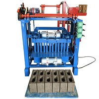 Petite machine mobile de fabrication de briques creuses en ciment sans cuisson, à double alimentation électrique et diesel