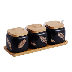 Juego de recipientes para condimentos de estilo japonés, de cerámica con diseño de mármol, para el hogar. - Product Image 5