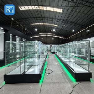 Vitrine de magasin en verre trempé avec éclairage LED, comptoir, unité verrouillable, <span class=keywords><strong>porte</strong></span> <span class=keywords><strong>coulissante</strong></span>, design moderne, équipement d'exposition de magasin - Product Image 5