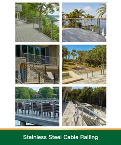 Sistema de barandilla de acero inoxidable Poste de barandilla de cable de acero inoxidable Poste de barandilla de vidrio Negro mate - Product Image 5