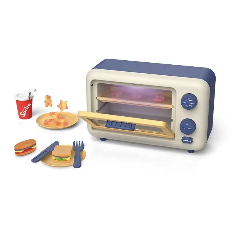High Quality Simulation Food Color Changing Microwave Toys Pretend Mini Kitchen Appliance Toy Play Set Mini Oven Toy