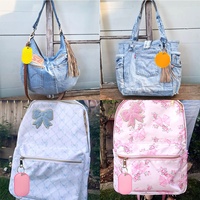 Maßgefertigtes Hochwertiges Besticktes Kinder-Namensschild Gewebter Schlüsselanhänger Dekoration Schlüsselringe Anime Jet Tag Stickerei Schlüsselkette für Taschen