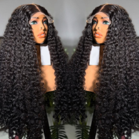 Perruque Pixie Bouclée Prête à Porter en Cheveux Humains Brésiliens, Sans Colle, Vente en Gros, Cheveux Naturels avec Perruques Frontales HD Full Lace pour Femmes