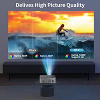 Mini Proyector portátil Native 1080P Home Cinema Android WIFI Pantalla de espejo Proyectores Full Hd 4K Smart Tv Proyector LED para exteriores