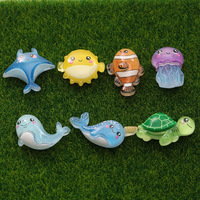 BZY Crafts Accessoires en résine transparente, modèles d'animaux marins, breloques décoratives DIY pour coques de téléphone, chaussures, épingles à cheveux, pendentifs Kawaii et patchs pour tasses