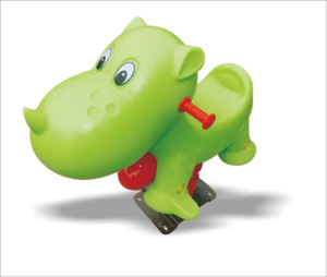 Kuda goyang pegas plastik luar ruangan untuk anak-anak, mainan goyang tempat bermain taman kanak-kanak tahan lama - Product Image 5