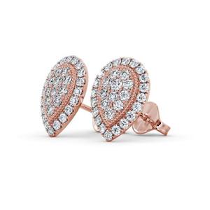 2024 élégant nouveau créateur de bijoux en gros grappe coupe ronde laboratoire cultivé diamant boucles d'oreilles mariage mariée boucle d'oreille pour les femmes - Product Image 2