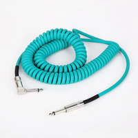 Produk Laris Manis OEM Kabel Audio Video Ekspansiabel Adaptor Gitar Colokan Sudut Kanan TS Mono Warna-warni