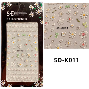 Nuove decorazioni per Nail Art 5D fiori di uccelli adesivo per unghie effetto anaglifo adesivi per Nail Art adesivi per stagnola adesivi per Nail Art - Product Image 4