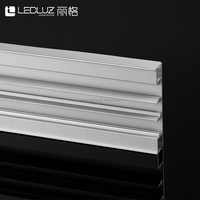 Profilé LED en aluminium à montage en surface avec clip pour éclairage mural vers le haut et vers le bas