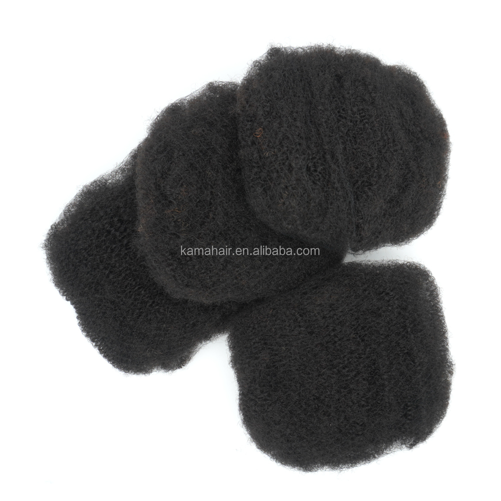 KAMA Afro Hair Products 100% Remy Human Hair 50g/100g Kinky Curly Human Afro Kinky Hair Bulk for Dreadlocks Twisting Detail Section 4