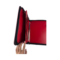 A4 multifuncional bolsa de documentos carpeta Notebook iPad titular ranura para tarjeta pluma caso presentación bolsillos PU carpeta maletín